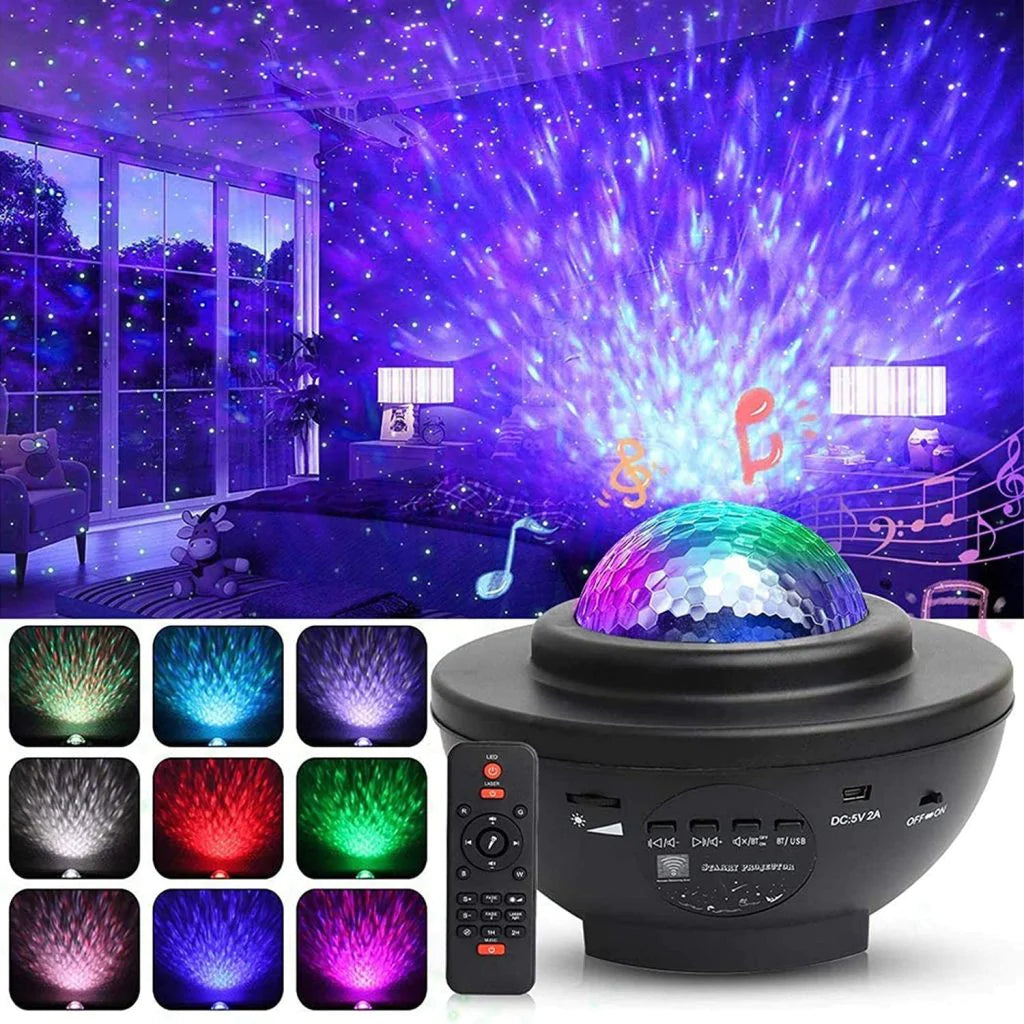 Proyector de Luces Galaxia con Parlante Bluetooth